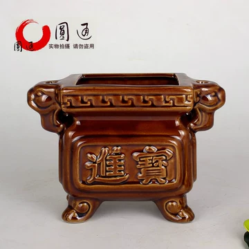 中国　青銅　香炉　レア　美術品　古代　★送料無料☆ 高良】中国美術 古銅青銅 佛字文四方香炉 鼎 古玩 CGPZ 青銅器仿古擺件
