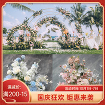 Wedding simulation road guide flower Clover Road flower Flower wedding decoration flower art mall window stage table layout flower