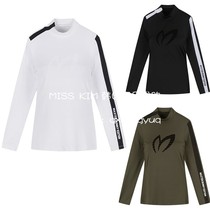 Korea MASTERBUNNY golf suit top 21 autumn womens collar bar standard slim long sleeve T-shirt