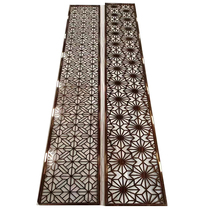 Chinese stainless steel screen grille porch entrance rose metal grid indoor partition wall hollow carving customized processing