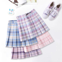 Girls jk uniform Large childrens skirt Childrens pleated skirt Skirt Summer Plaid summer suit Short skirt Genuine