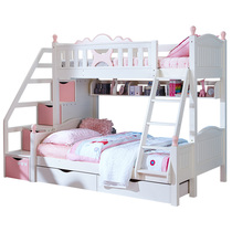 Ximengbao children's bed white sub-mother bed bunk bed high and low bed multi-functional sub-mother bed solid wood bed