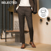 SELECTED Slade New Men's Business Leisure Pants with Wool Plaid Pants S)42046B002