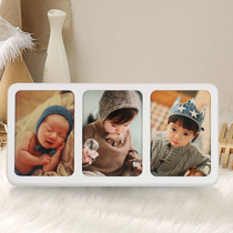 Creative photo frame set-up three-5 inch childrens photo frame baby growth photo combination Korean simple ins
