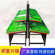 Supermarket display rack shelf store commercial fresh fruit and vegetable shelf vegetable placement pile head double layer selling vegetables and fruits