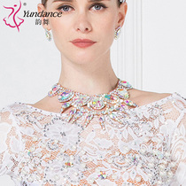 yundance rhyme dance dress modern collar collar necklaces national standard collar ring diamond-studded Latin accessories H-27