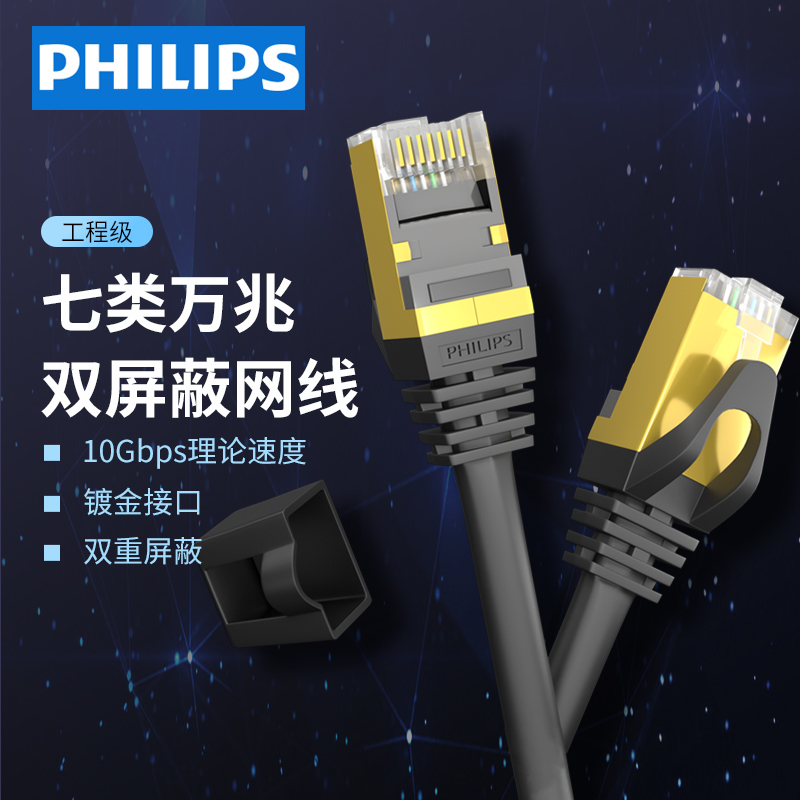 Philips Category 7 Ultra-Wide Bandwidth Ultra-Wide Bandwidth Copper Cat 7 Products High Speed Shielding for Thousands of Households