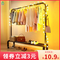 Simple clothes rack Floor-to-ceiling bedroom folding clothes rack Balcony household single-pole dormitory cool clothes rack