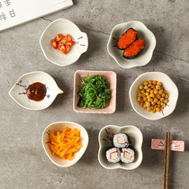 7 gift box hand-painted ceramic taste dish Japanese household underglaze ceramic hot pot sauce oil vinegar side dish