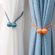 Creative Curtain Strap Hanging Ball Eurostyle Living-room Bedroom A Pair Of Mounted Magnets Fixed Buttoned Harness to tie the rope curtains tied rope