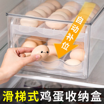 Egg storage box rolling refrigerator with automatic loading and unloading egg tray drawer type food preservation portable kitchen artifact