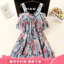 Swimsuit womens summer dress style 200 pounds fat mm student Korean ins cover belly thin hot spring conservative plus size swimsuit