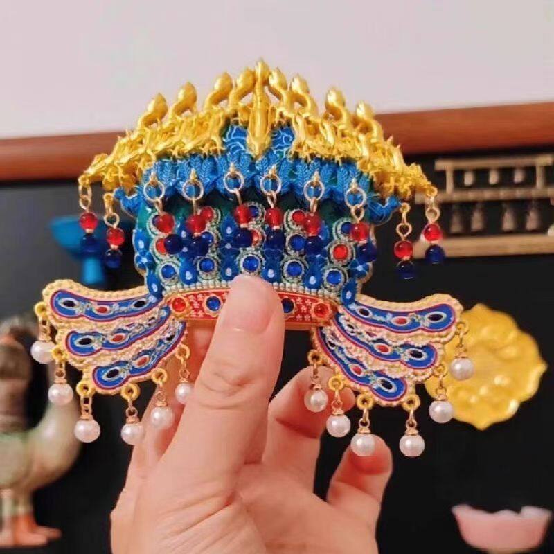 中国伝統工芸品 置物 孝端皇后王冠 レプリカ