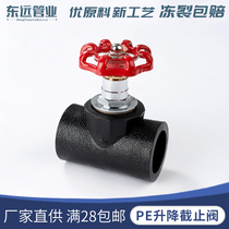 PE pipe pipe 6 min 1 inch HDPE lifting type stop valve pe water pipe gate valve switch pure copper valve joint accessories