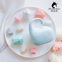  Elephant teether pacifier storage box Portable dust-proof sanitary snack box