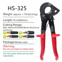 Copper and aluminum cable shear pliers Ultra-labor-saving cable shear front range 240 square HS-325 Hengshuo tools