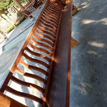 Beauty relies on railings solid wood corridor Temple landscape decoration armrest antique pavilion seat Chinese flower grid guardrail