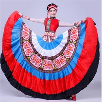Minority costumes colorful dress dance torch festival costume Yi opening dance performance adult female