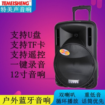 Tbel sound A12-1 high power outdoor audio portable wireless microphone lever mobile square dance card speaker