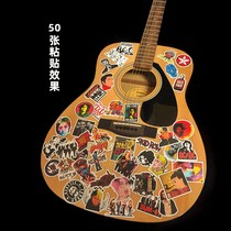 Electric folk guitar stickers two-dimensional panel decoration stickers ukulele anime refrigerator stickers rock graffiti stickers