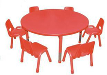 Kindergarten parent-child garden Early education childrens table can lift the garden table 8 eight-person table round table School desk