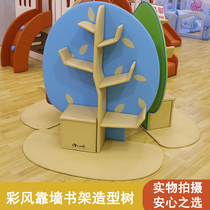 Taiwan inheritance cattle color wind against the wall bookshelf tree childrens early education software bookshelf cartoon shape bookshelf childrens room