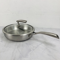 Defect 316 stainless steel one-piece three-layer composite steel pan frying pan wok non-stick cooker induction cooker 26