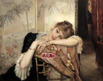 Super clear color cross stitch heavy drawing drawing source file famous painting Girl 359 283