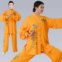 Tai Chi suit womens new printing Chinese style martial arts clothing Mens Tai Chi suit practice suit spring summer and autumn performance suit