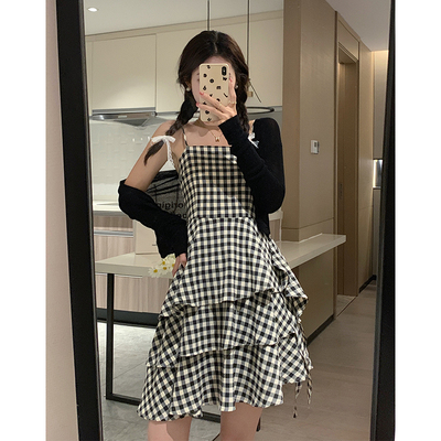 taobao agent Summer retro design long dress, trend of season, mid-length, A-line