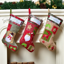 Christmas Socks Gift Bags Christmas Small Gift Bags Santa Santa Decorative Items Candy Box Scene Arrangement