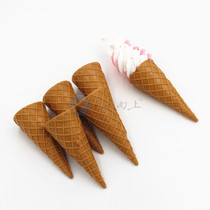 Simulation crispy egg cone cone cone ice cream dessert model decoration shooting props