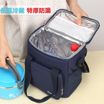 Korean thick rice box bag large refrigerated insulation bag round insulated barrel bag waterproof portable toilet bag