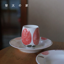 Li Tais home Jingdezhen to hand-made large-capacity tulip ceramic cup breakfast plate Literary and artistic small fresh