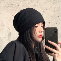 Net red moon hat Korean version of spring and autumn winter Japanese pile hat trend Joker cold hat female wool knitting bag head hat