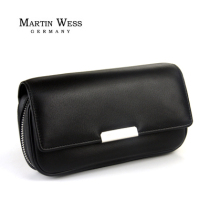 SF Martin Wess Martin Martin Vesse Mens Leather Pipe Pack 2 Bag Onyx K 21