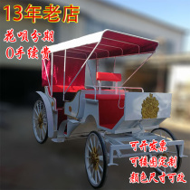 Wrought sightseeing outdoor European carriage ornaments model wedding wedding tourist marathon four wheels can be changed to electric