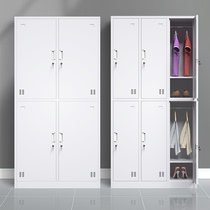 Steel staff iron locker four-door dormitory lockers with lock factory shoe cabinet six-door bathroom change wardrobe