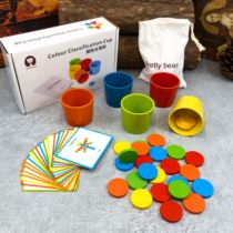 Baby early education to distinguish color classification Cup kindergarten Montessori teaching aids childrens educational cognitive matching toys