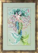 Cross stitch electronic drawings redraw source file XSD MD176 Rotating mermaid