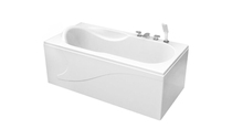 Jiumu acrylic bathtub household independent small apartment embedded bathtub massage rain integrated constant temperature heating
