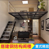 Steel structure attic workshop duplex compartment indoor house high design I-Channel steel to build floor platform