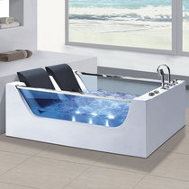 Double Bath home temperature heated adult surf massage waterfall tub couple smart glass outdoor bath