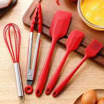  Barbecue silicone oil brush household high temperature resistance without hair loss kitchen pancake baking tool set Stainless steel food clip