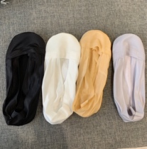 Fairy Bi stay well dressed in deodorant ice silk stockings Sox one-piece no-scarred silicone invisible socks with no heel boat socks
