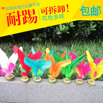 Snow owl shuttlecock fitness competition special kicking chicken feather shuttlecock beef tendon children Primary School students flower shuttlecock