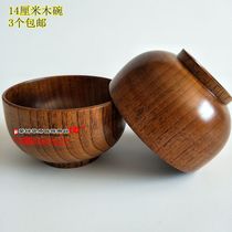 Inner Mongolia special Mongolian tableware wooden bowl Solid wood bowl 14 cm caliber milk tea bowl 3 large discounts
