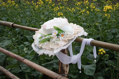 taobao agent Green fresh Hanfu, sun hat, Lolita style