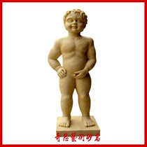 Sandstone urine sculpture children like round sculpture European relief sandstone glass fiber reinforced plastic copper figure sculpture factory direct sales