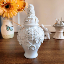 Exported to Europe exquisite flower general jar small storage jar collectors grade storage jar Decorative ornament jar